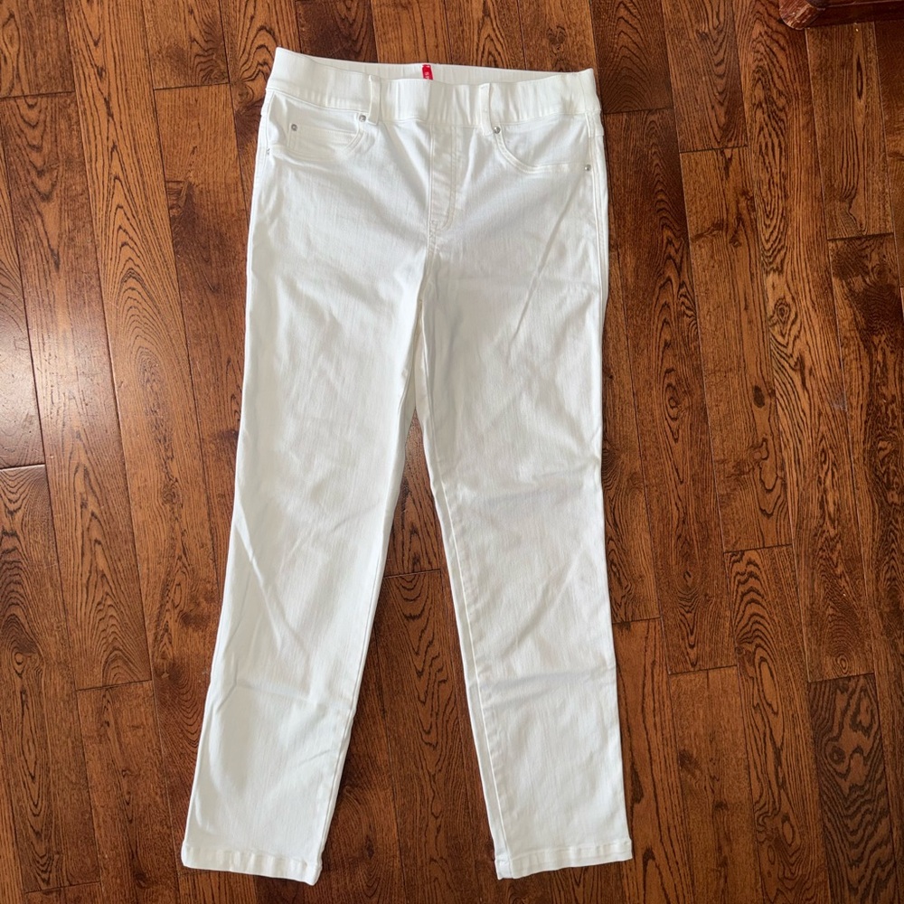 SPANX Women's Straight Leg White Jeans
